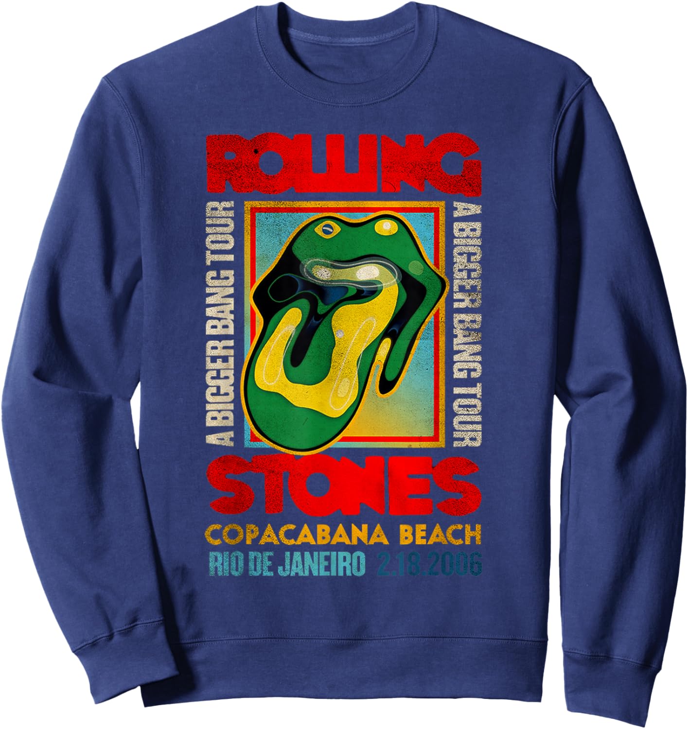 Official Rolling Stones A Bigger Bang Copacabana Tour , black Sweatshirt - Sweatshirt | Navy