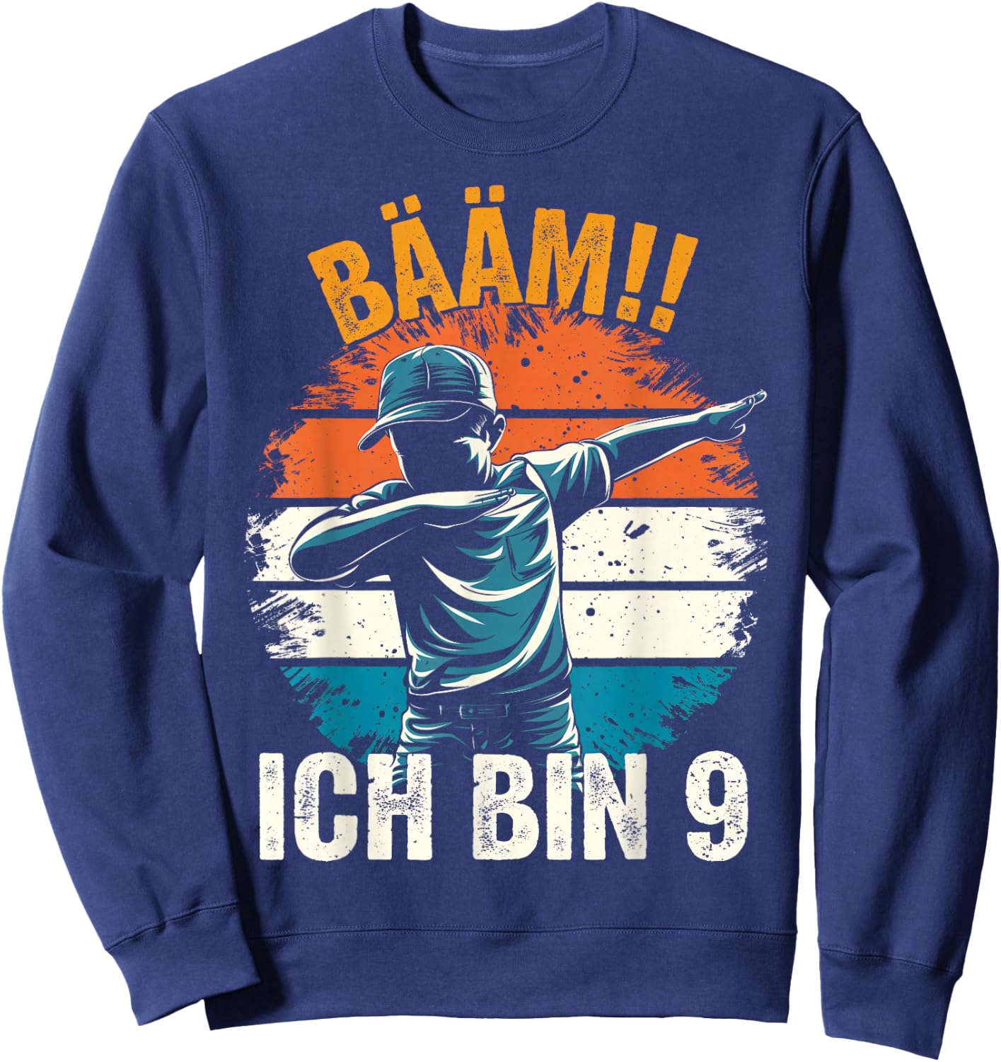 9th Birthday Boy Girl 9 Years 2015 Funny Gift , black Sweatshirt - Sweatshirt | Navy