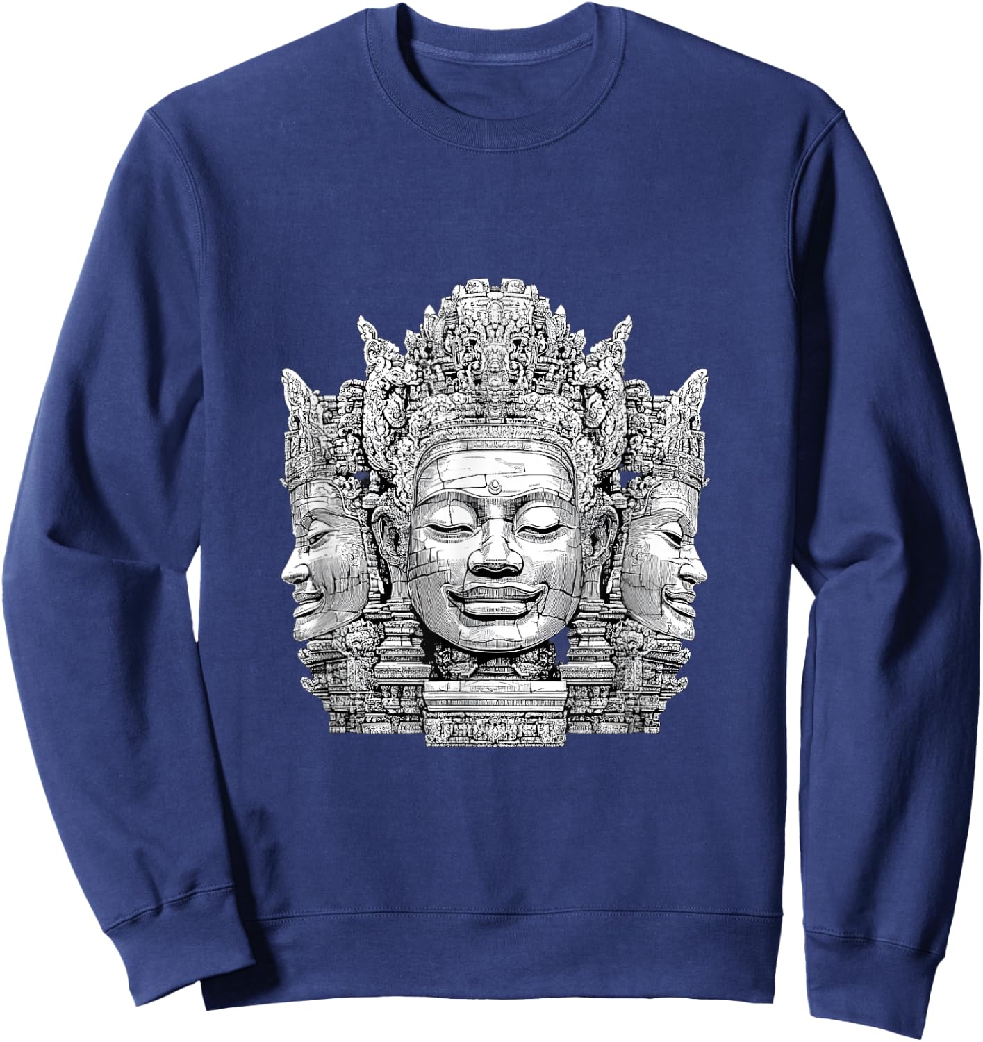 Angkor Wat Cambodia - Explore Ancient Temples , Black, S Sweatshirt - Sweatshirt | Navy