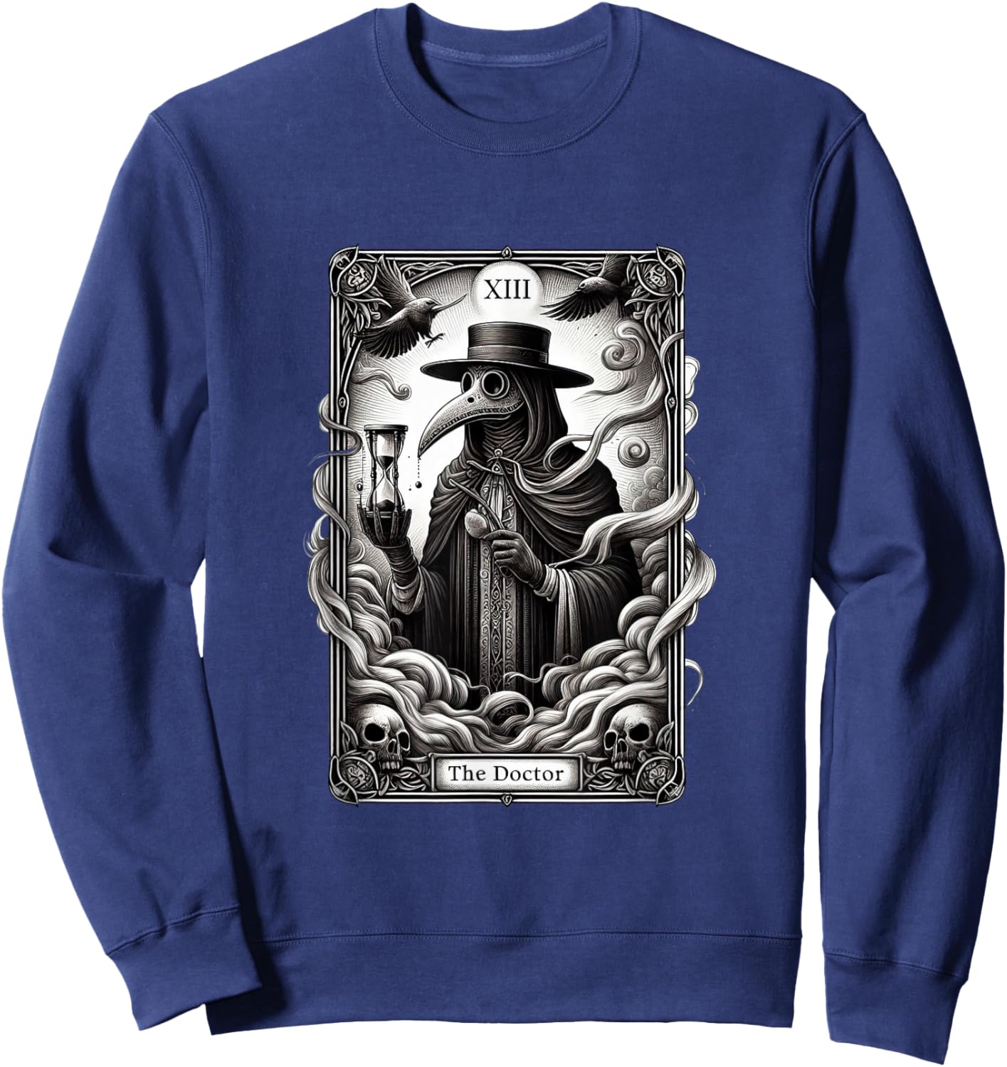 Steampunk Plague Doctor Gothic Style Plague Doctor Sweatshirt - Sweatshirt | Navy