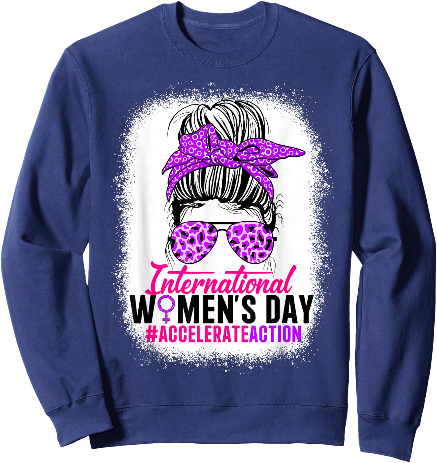 International Women's Day 2025 Accelerate Action 8 March Sweatshirt - Sweatshirt | Navy