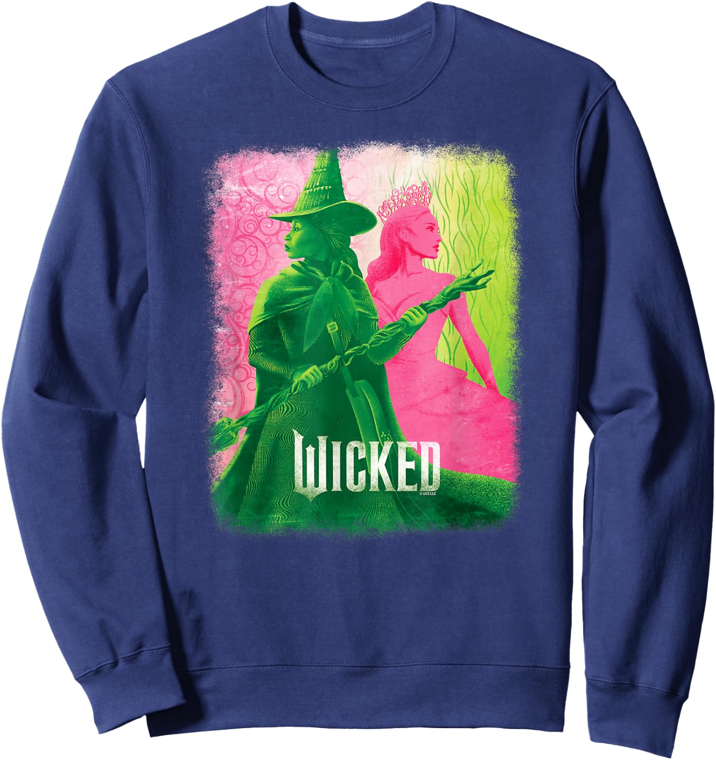 Wicked Elphaba & Glinda Tonal Sweatshirt - Sweatshirt | Navy