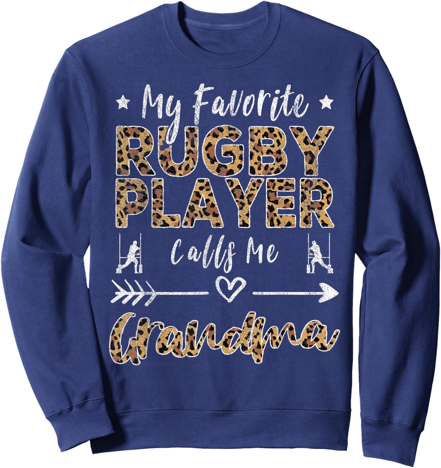 My Favorite Rugby Player Calls Me Grandma Mother's Day Sweatshirt - Sweatshirt | Navy