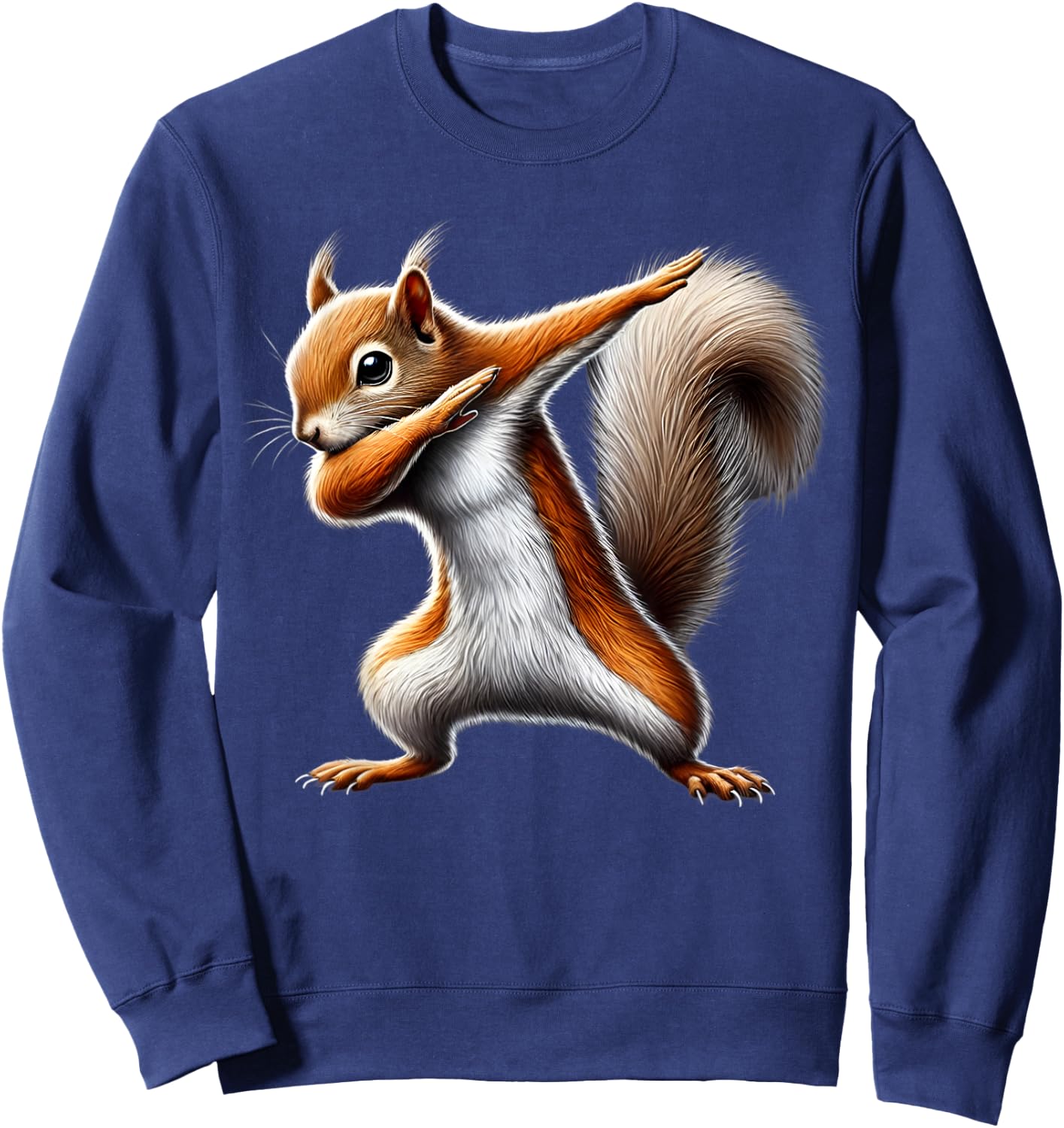 squirrel dabbing , Black, S Sweatshirt - Sweatshirt | Navy