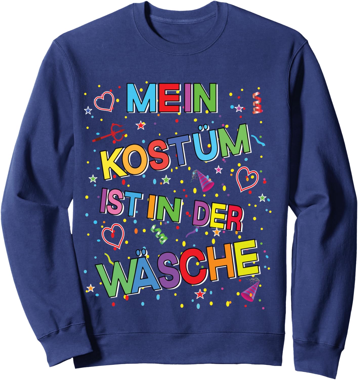 Carnival Costume My Costume is in the Laundry Fancy Dress Shirt, black Sweatshirt - Sweatshirt | Navy