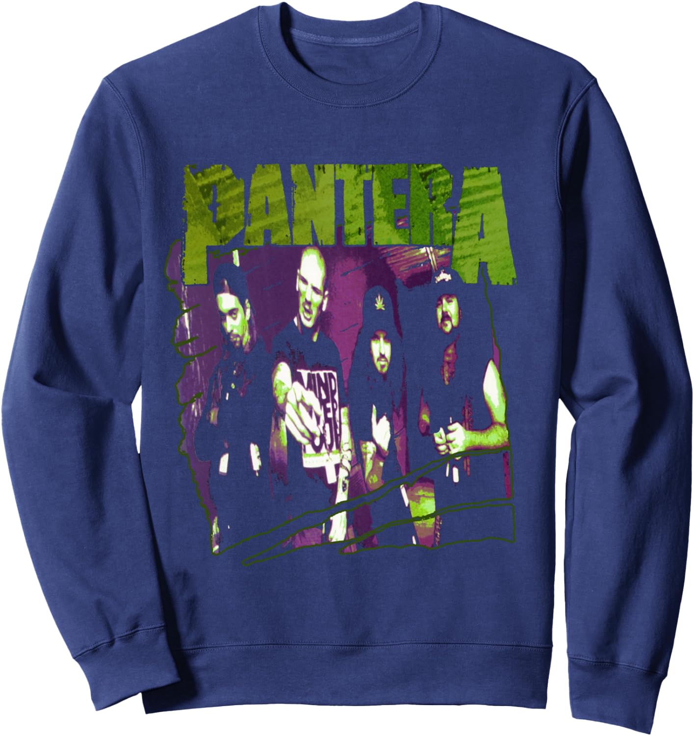 Pantera Offizielle Vintage-Skizze Langarmshirt Sweatshirt - Sweatshirt | Navy