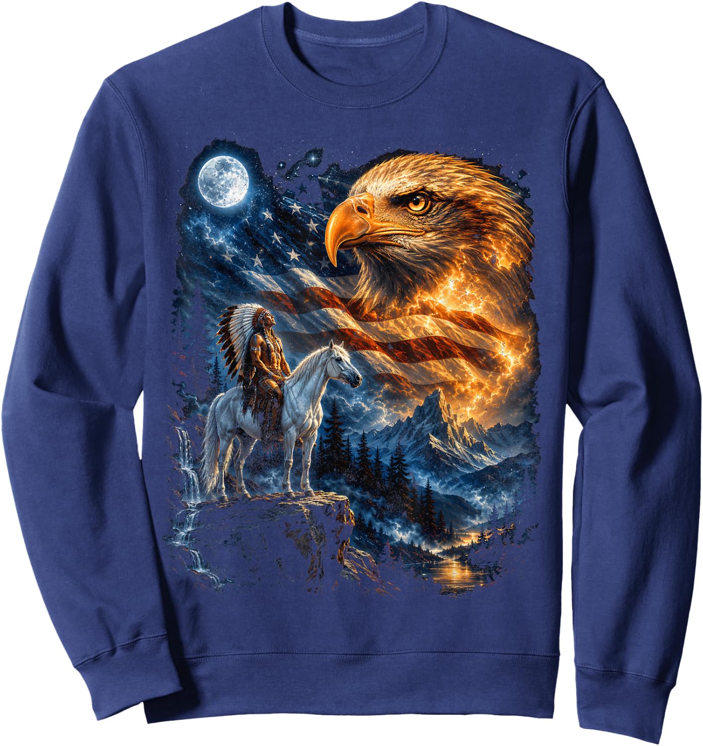Native American Fourth of July Sweatshirt - Sweatshirt | Navy