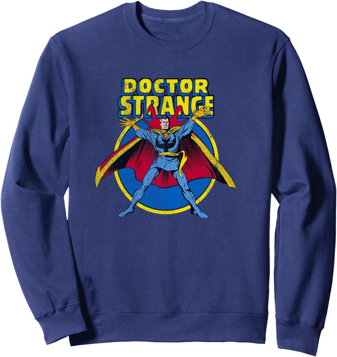 Marvel Comics Retro Doctor Strange Vintage Sorcerer Logo Sweatshirt - Sweatshirt | Navy