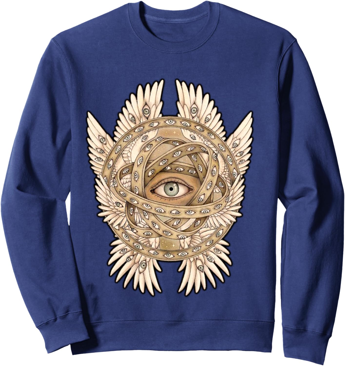Ophanim Angel Seraphim Angelic Biblical Ezekiel Sweatshirt - Sweatshirt | Navy