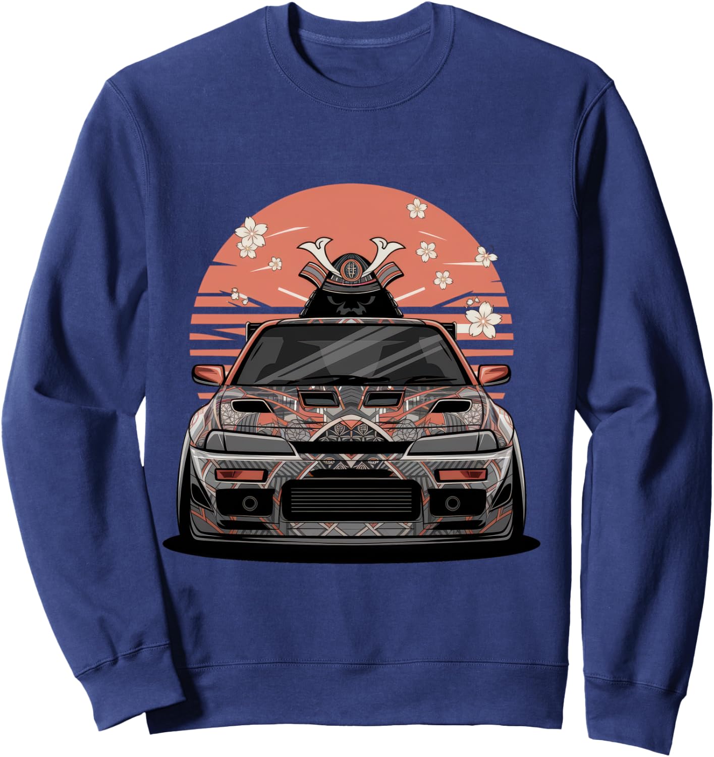 De Voiture Japonaise JDM Japan Street Racing Manche Longue Sweatshirt - Sweatshirt | Navy
