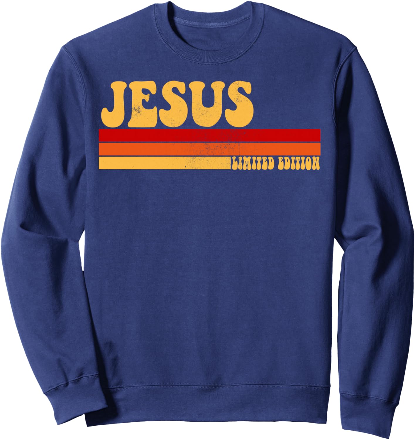 JESUS Name Personalized Idea Men Retro Vintage JESUS Sweatshirt - Sweatshirt | Navy