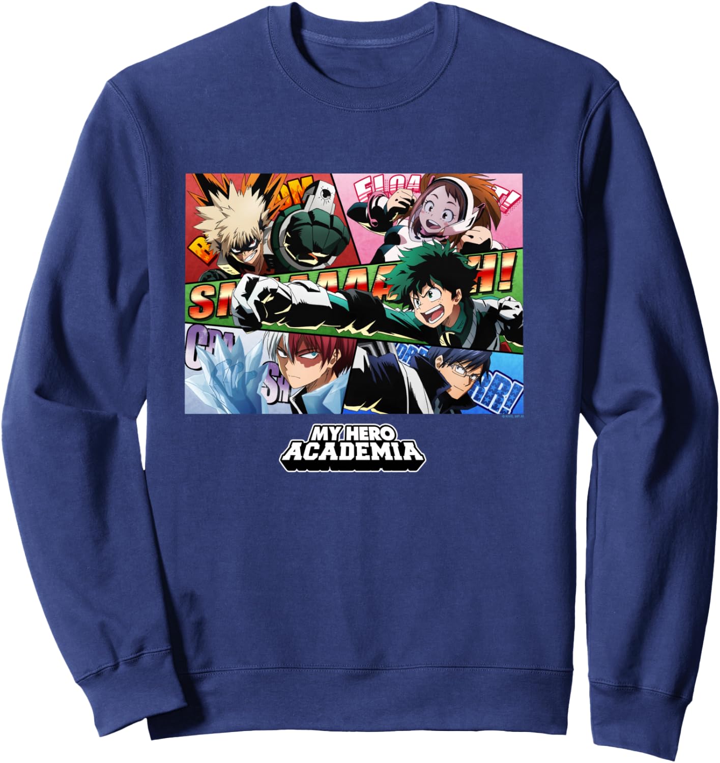 Ripple Junction x My Hero Academia Class 1-A Group Anime , Black, S Sweatshirt - Sweatshirt | Navy
