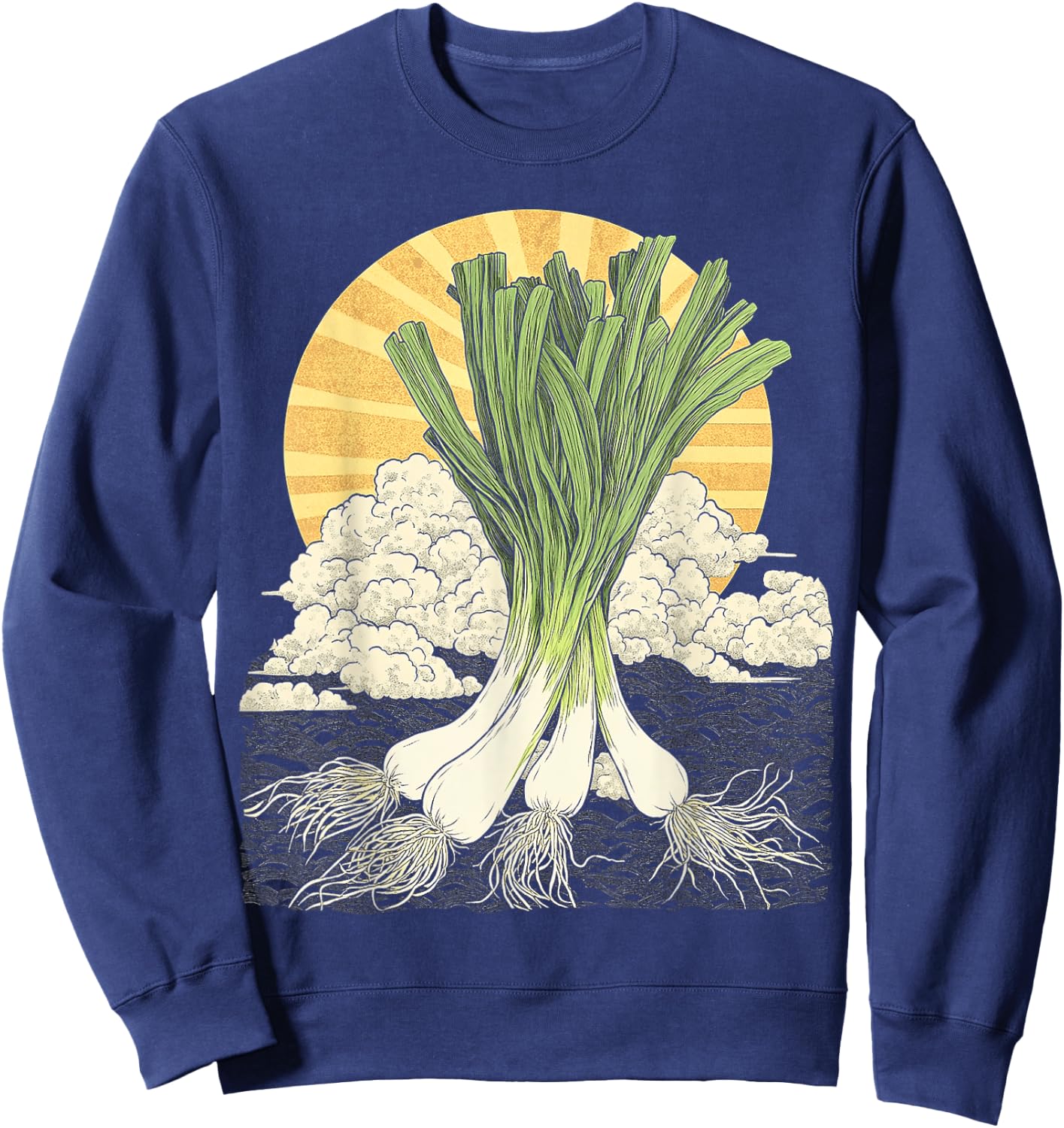 Poireau Motif Légumes Art Poireau Sweatshirt - Sweatshirt | Navy