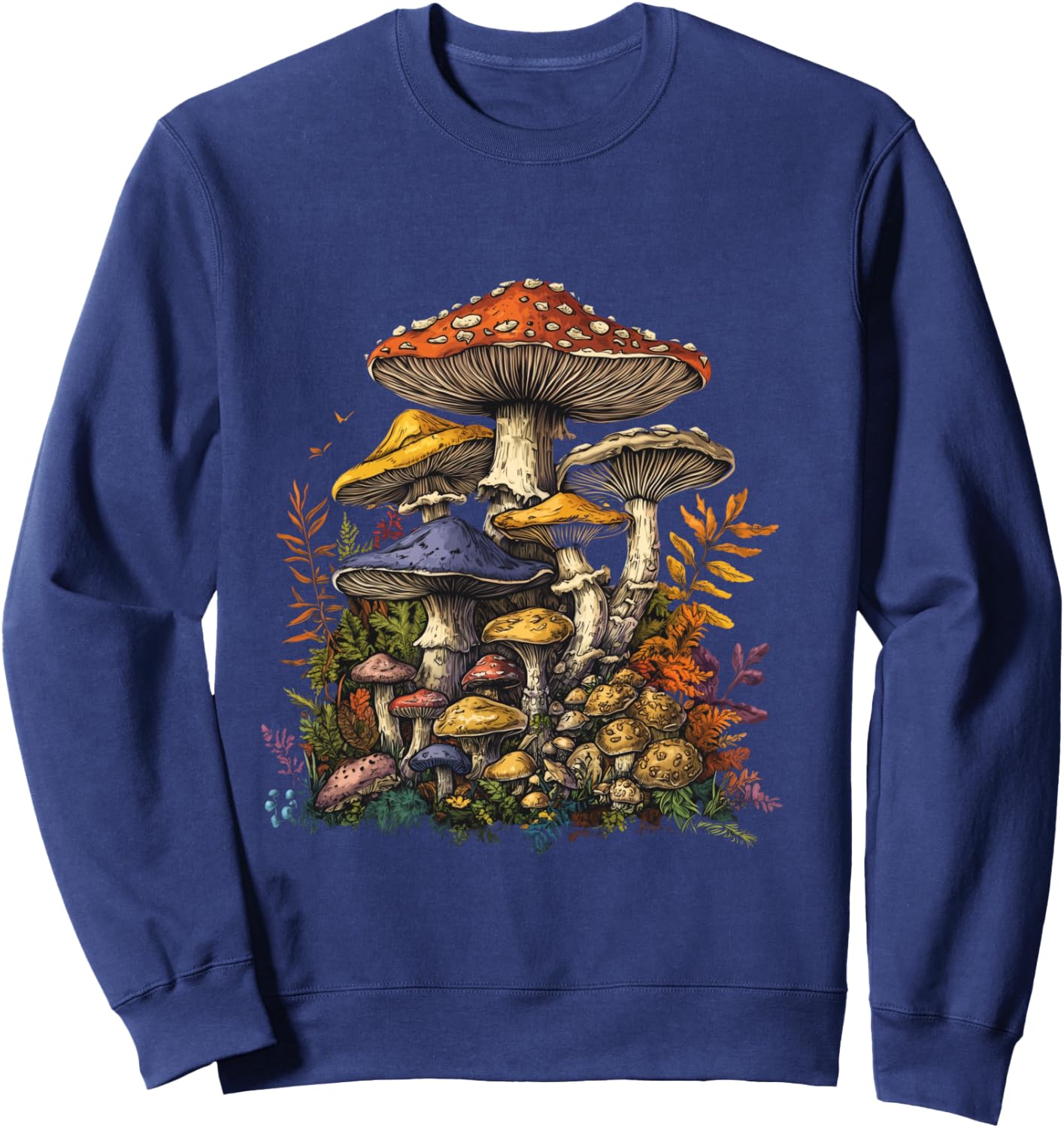 Mushroom pattern for mushroom lovers Sweatshirt - Sweatshirt | Navy