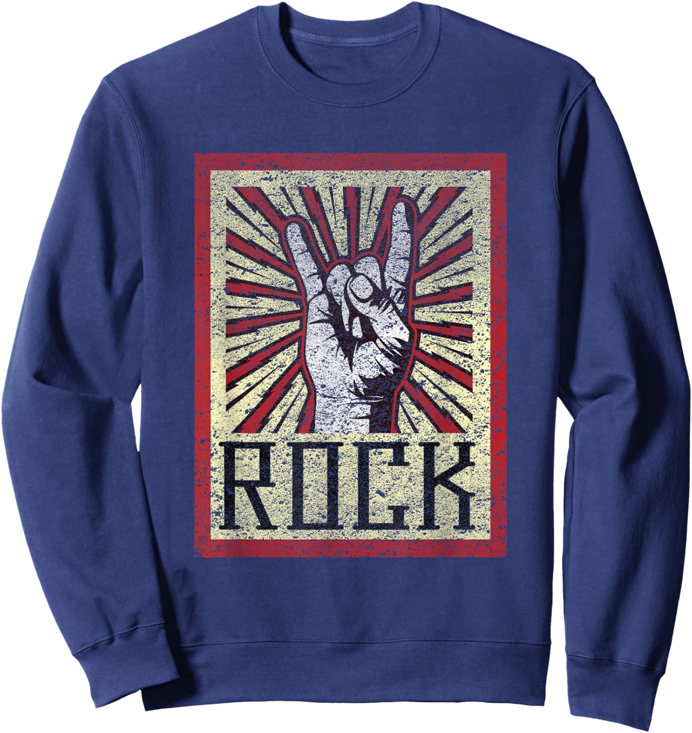80's Rock T Shirts Band Vintage Band T Shirts Concert Sweatshirt - Sweatshirt | Navy