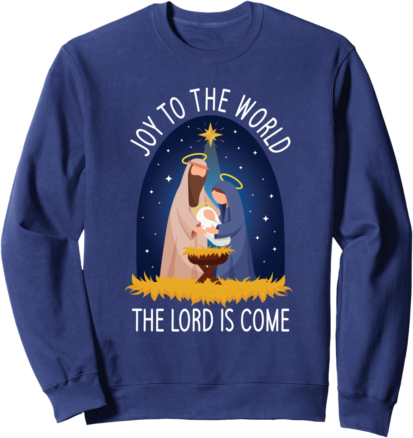 Joy to the World - Christmas Nativity Sweatshirt - Sweatshirt | Navy