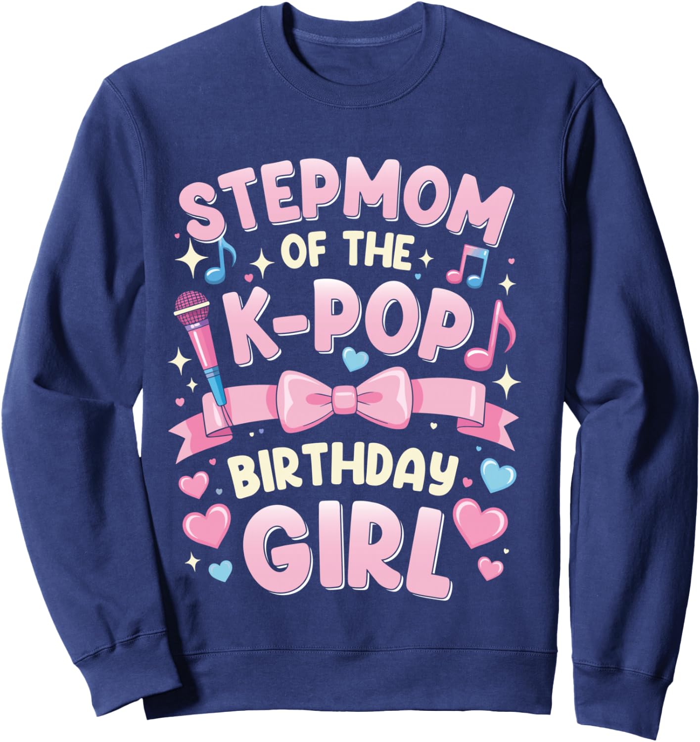 Stepmom of The Birthday Party Outfit Anime K Pop Girl Mom Sweatshirt - Sweatshirt | Navy