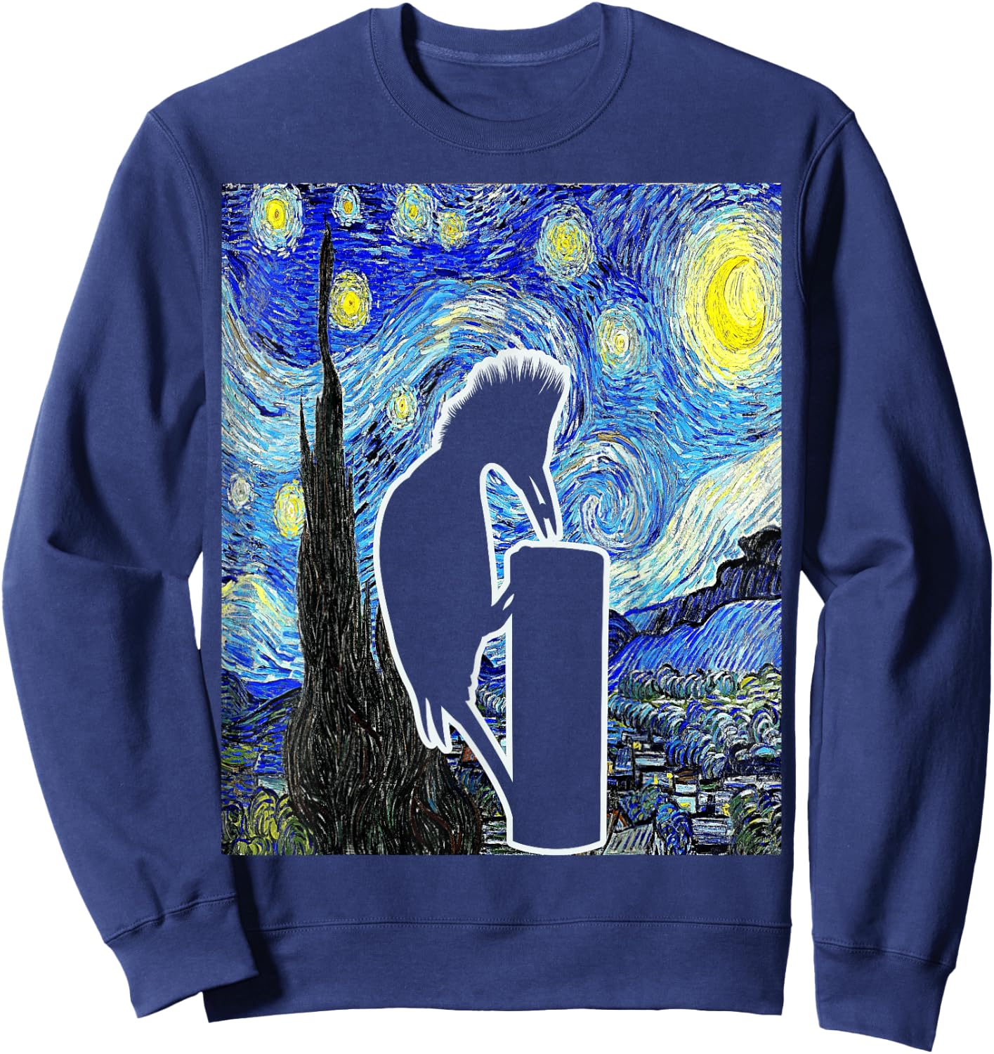 Woodpecker Starry Night Woodpecker Lover Birdwatching Sweatshirt - Sweatshirt | Navy