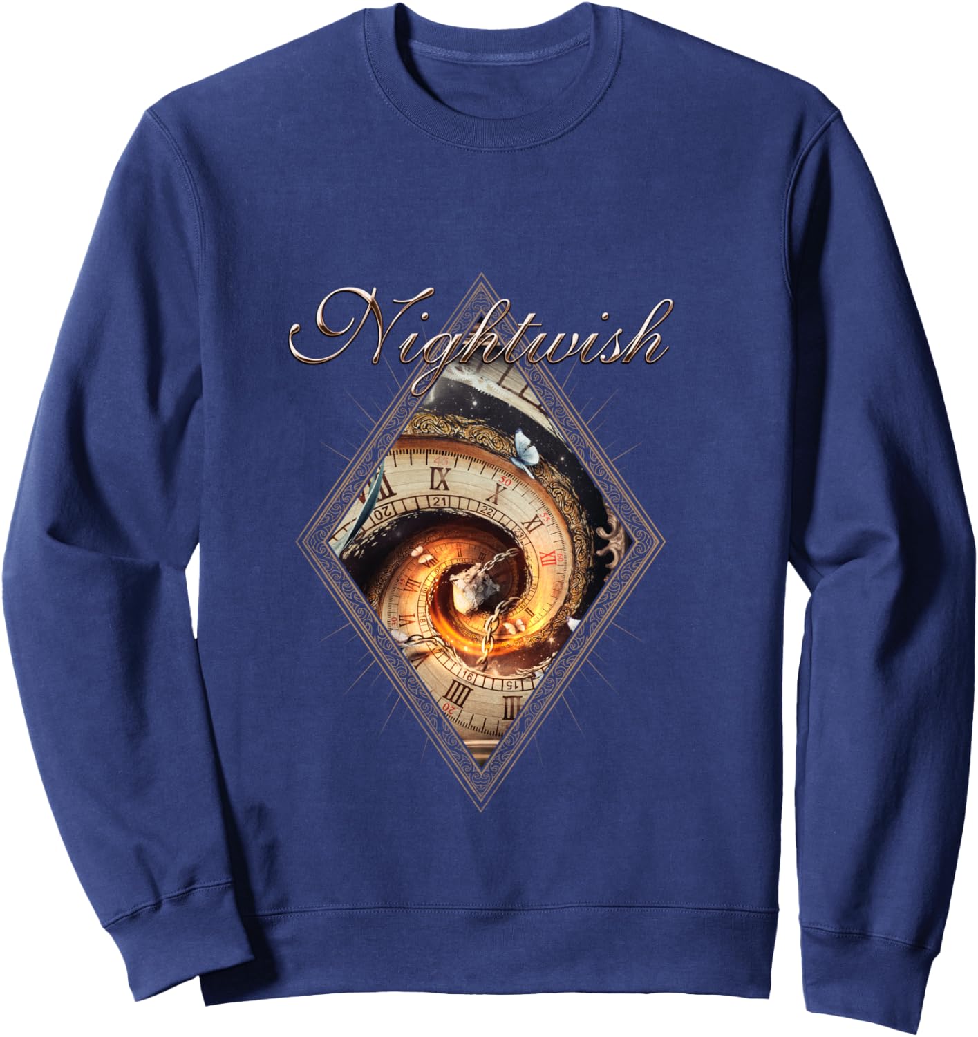 Yesterwynde (Album Cover + Logo) , Black, S Sweatshirt - Sweatshirt | Navy