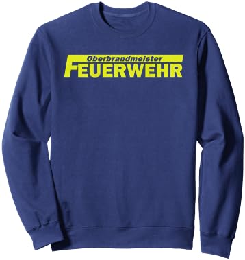 Oberbrandmeister Schriftzug auf dem Rücken - Feuerwehr Sweatshirt - Sweatshirt | Navy