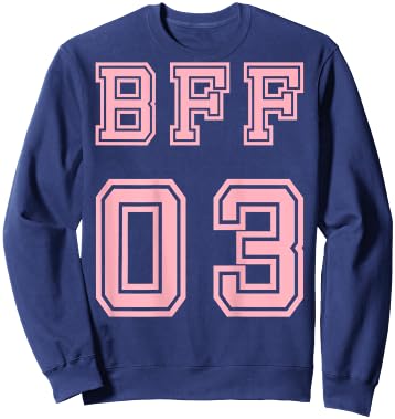 BFF 03 BFF For 2 Best Friends Matching Best Friends Sweatshirt - Sweatshirt | Navy