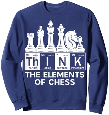 Chess Think in Periodic Table Elements Sweatshirt - Sweatshirt | Navy