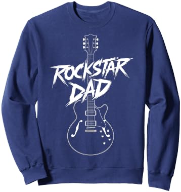 Rockstar Dad Guitar Design Sweatshirt - Sweatshirt | Navy