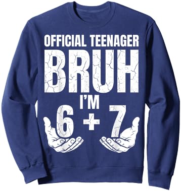 13th Birthday It's My 13 Bday Girls Boys Turning 13 Birthday Sweatshirt - Sweatshirt | Navy