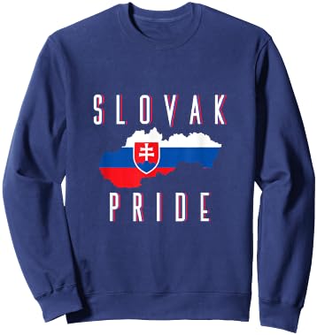 Slovakian Flag Patriotic Men Women Kids Proud Slovak Sweatshirt - Sweatshirt | Navy