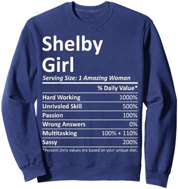 SHELBY GIRL NC NORTH CAROLINA Funny City Home Roots USA Gift Sweatshirt - Sweatshirt | Navy