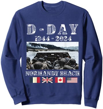80th Anniversary of the Normandy Landings, History of the , Black, S Sweatshirt - Sweatshirt | Navy