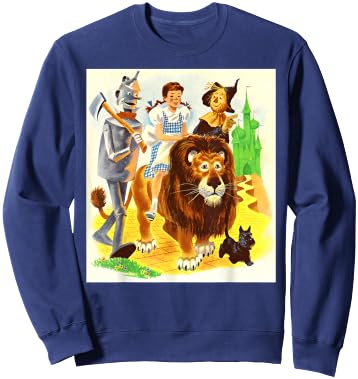 OZ Dorothy Toto Scarecrow Cowardly Lion Tin Man Wizard of OZ Sweatshirt - Sweatshirt | Navy