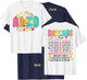 (2sided Front+Back) Retro The Daycare Tour, ABCD lightning T-Shirt - T-Shirt | Navy