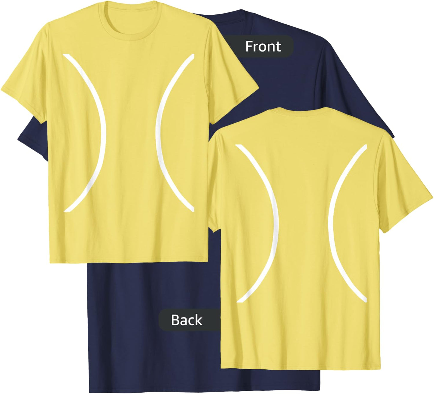 Tennis Ball Lines Halloween Costume Funny Sport Playing T-Shirt - T-Shirt | Navy