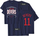 Rafael Devers Boston Baseball Name & Number (Front & Back) T-Shirt - T-Shirt | Navy