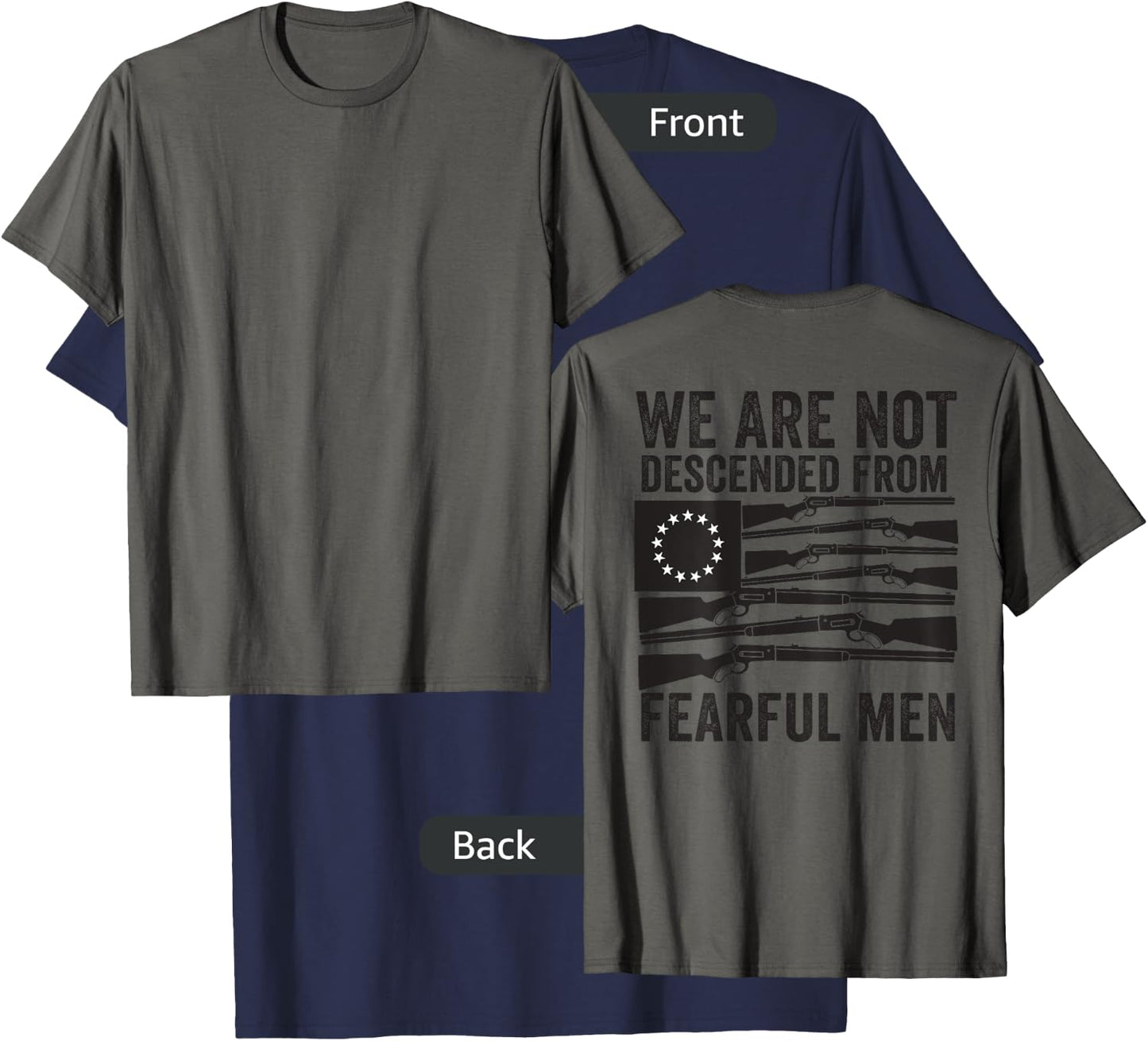 (print on back) We Are Not Descended From Fearful Men Betsy T-Shirt - T-Shirt | Navy