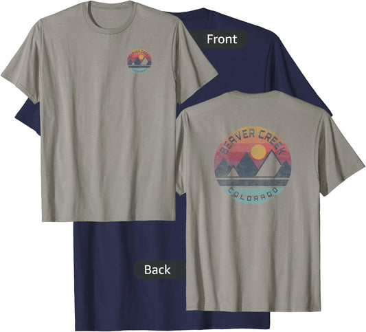 Beaver Creek, Colorado Mountain Graphic T-Shirt - T-Shirt | Navy