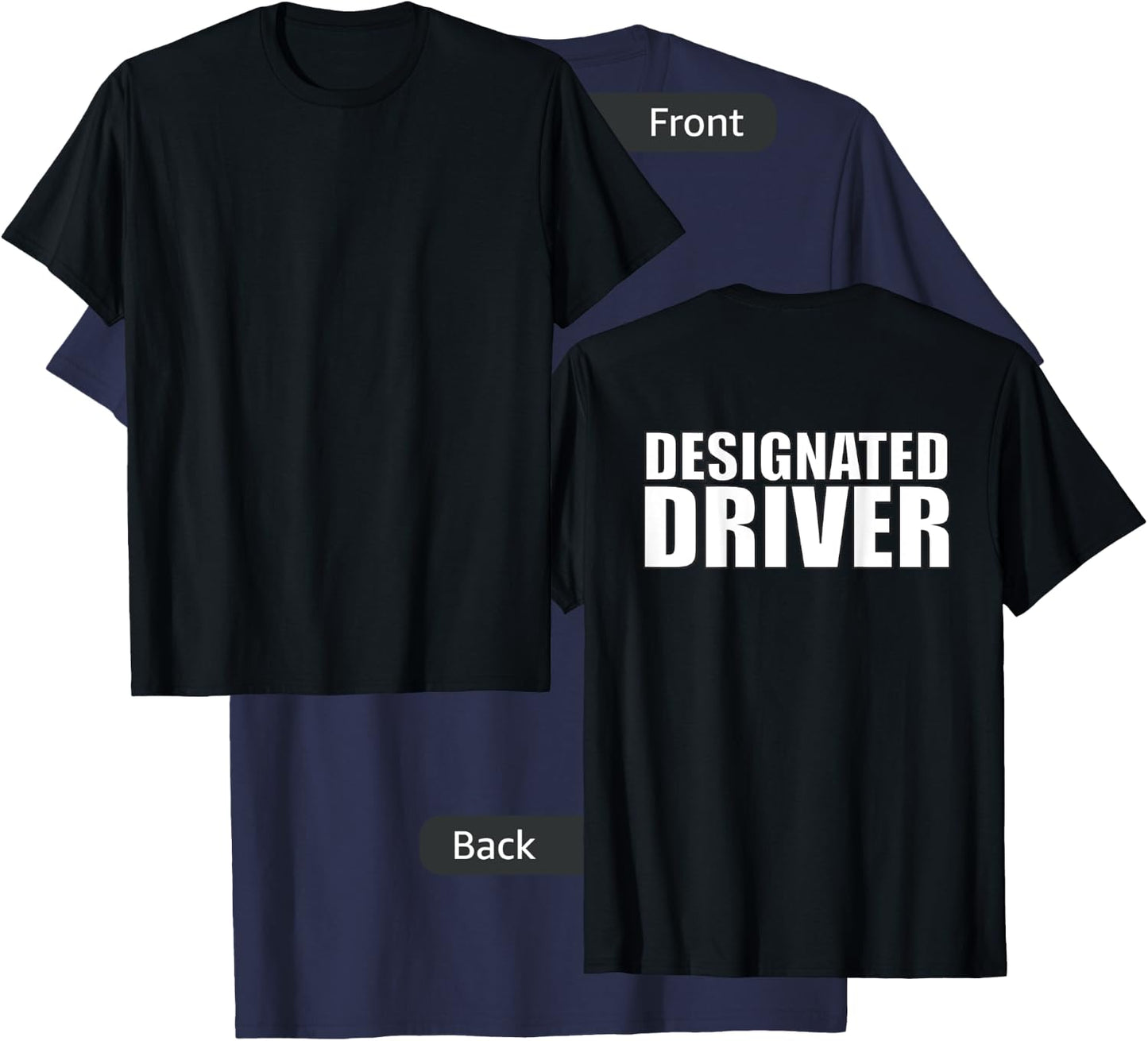 Designated Driver Low Vision, Blind T-Shirt - T-Shirt | Navy