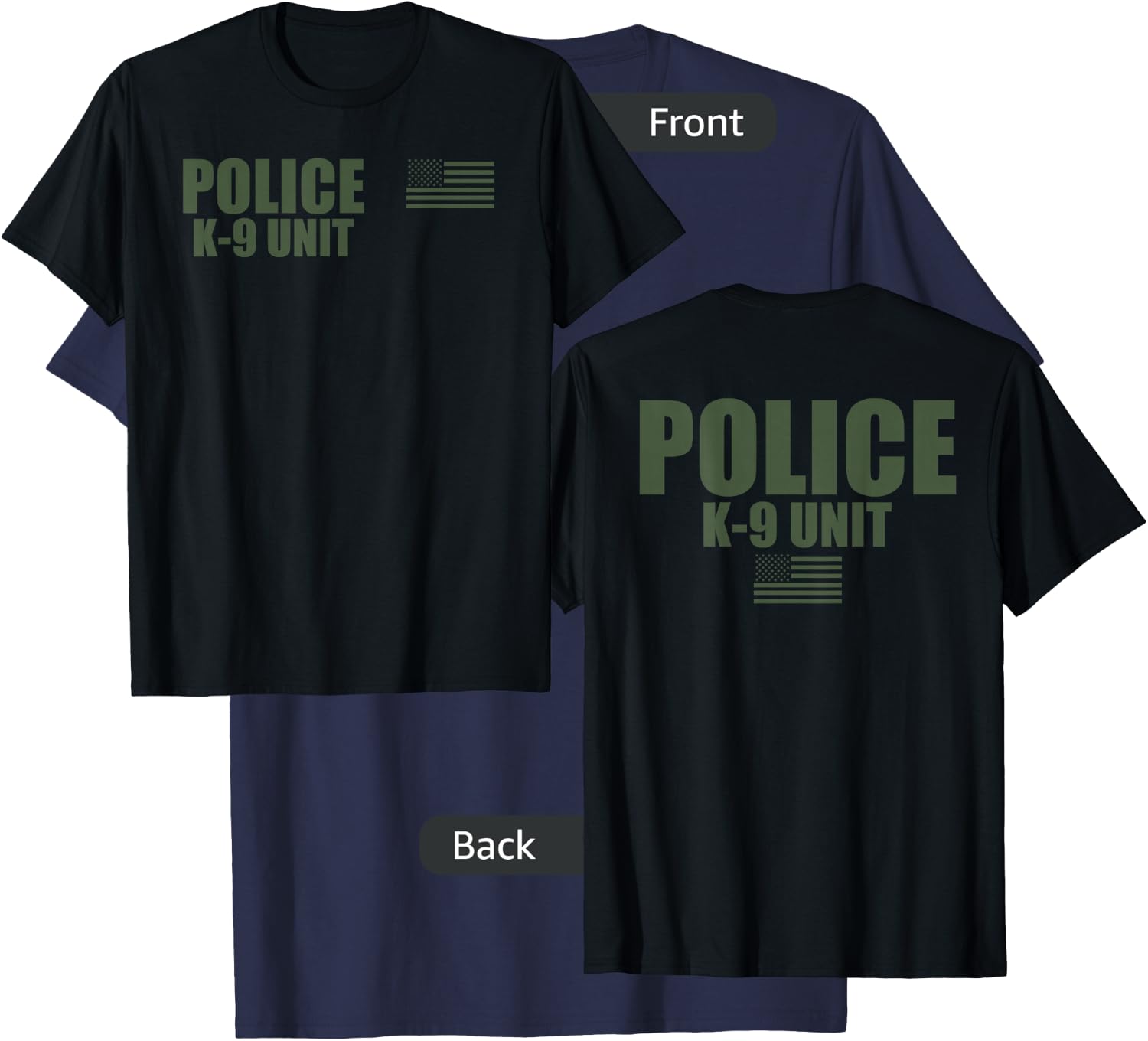 Police K-9 Unit On Duty Uniform T-Shirt - T-Shirt | Navy