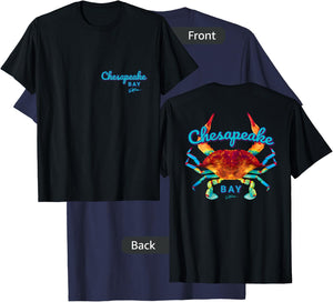 JCombs: Chesapeake Bay Blue Crab (2-Sided) T-Shirt - T-Shirt | Navy