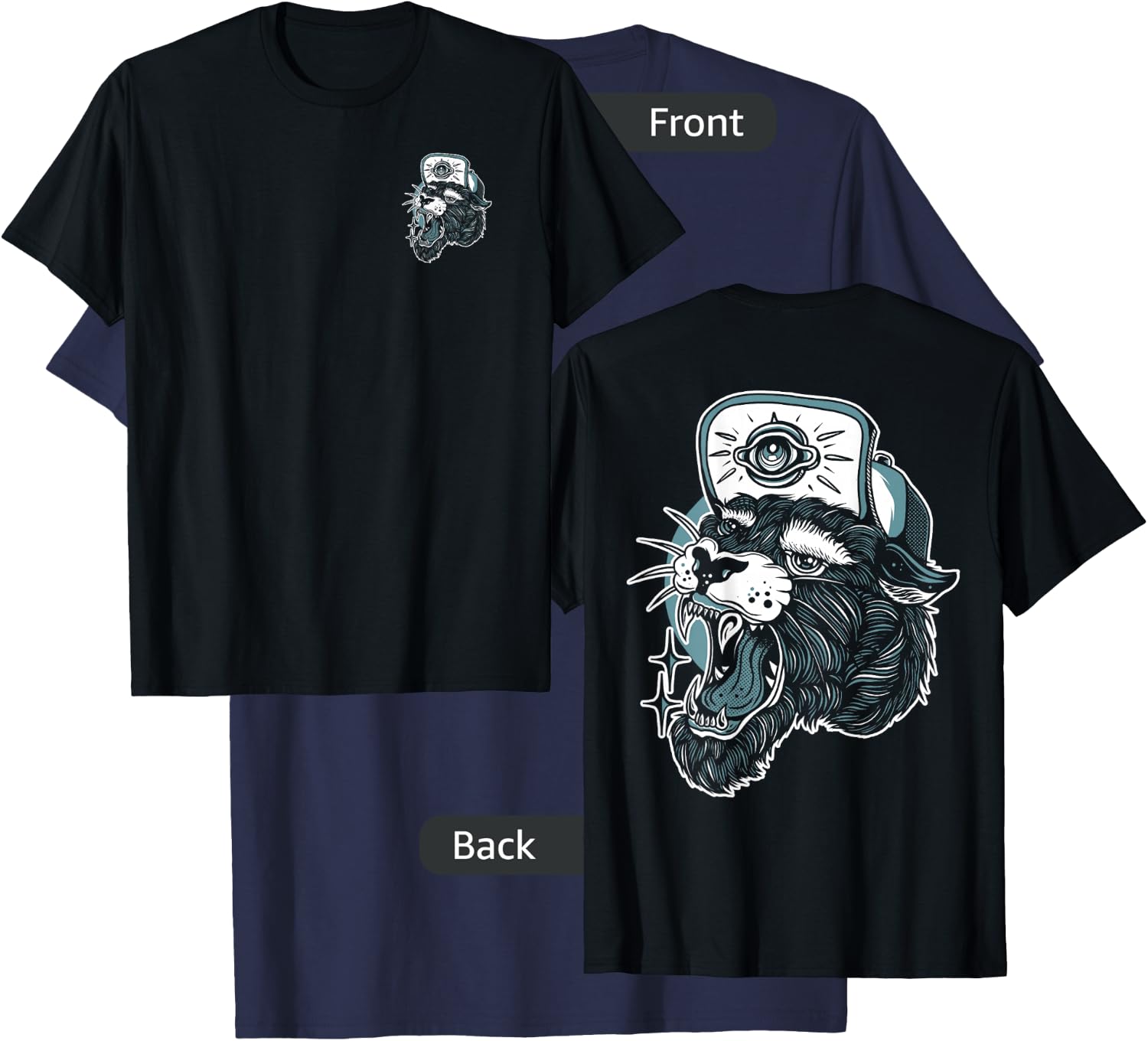 Edgy Panther American Traditional Tattoo Flash Ink Addict T-Shirt - T-Shirt | Navy