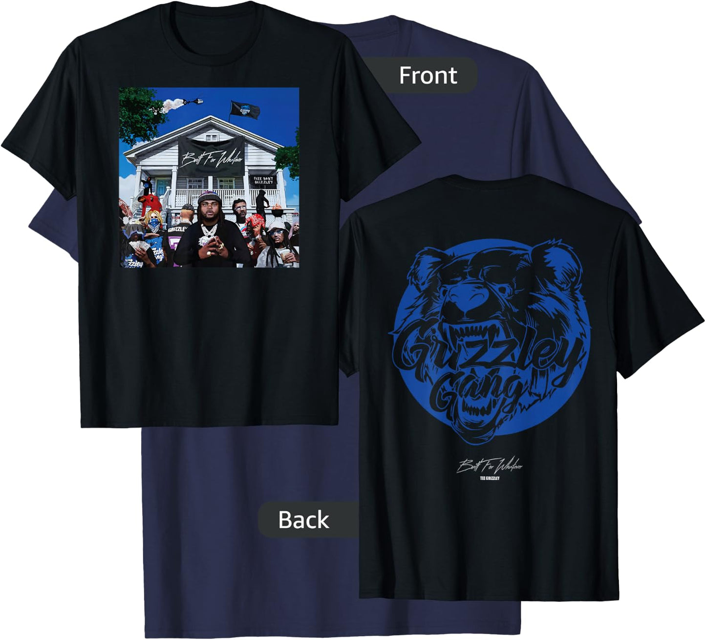 Grizzley Built for Whatever World T-Shirt - T-Shirt | Navy