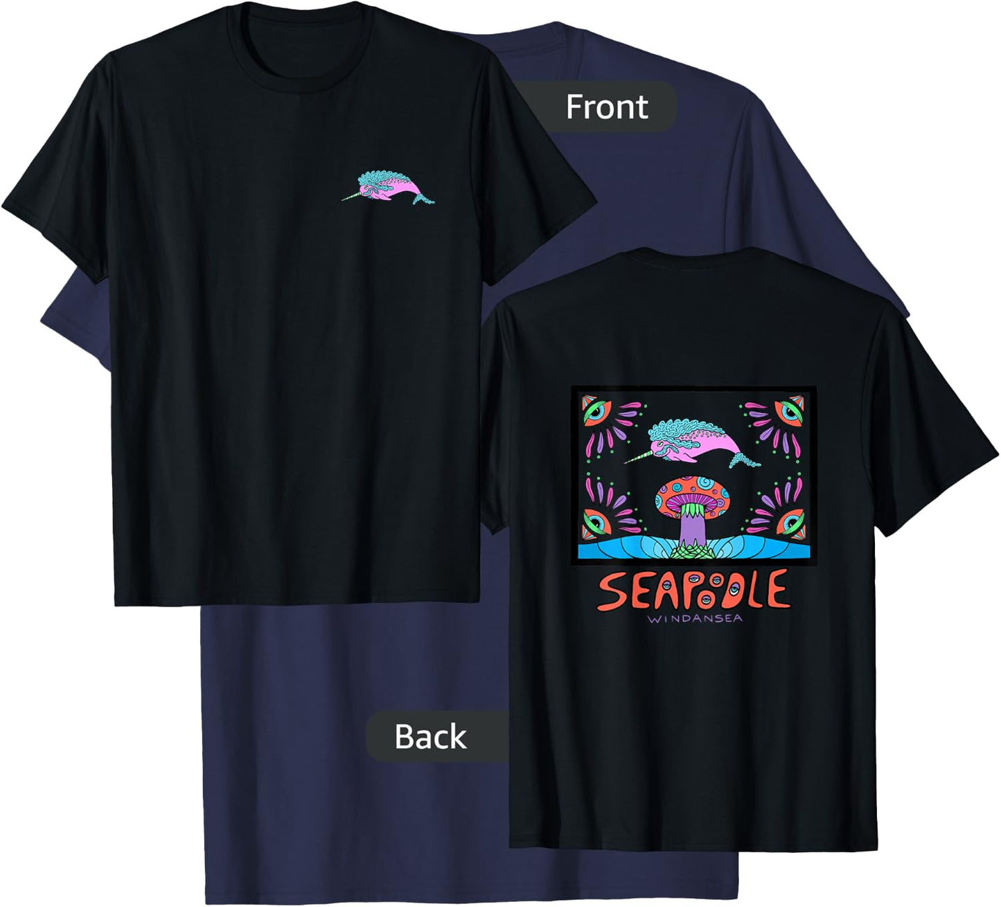 Seapoodle Narwhal T-Shirt - T-Shirt | Navy