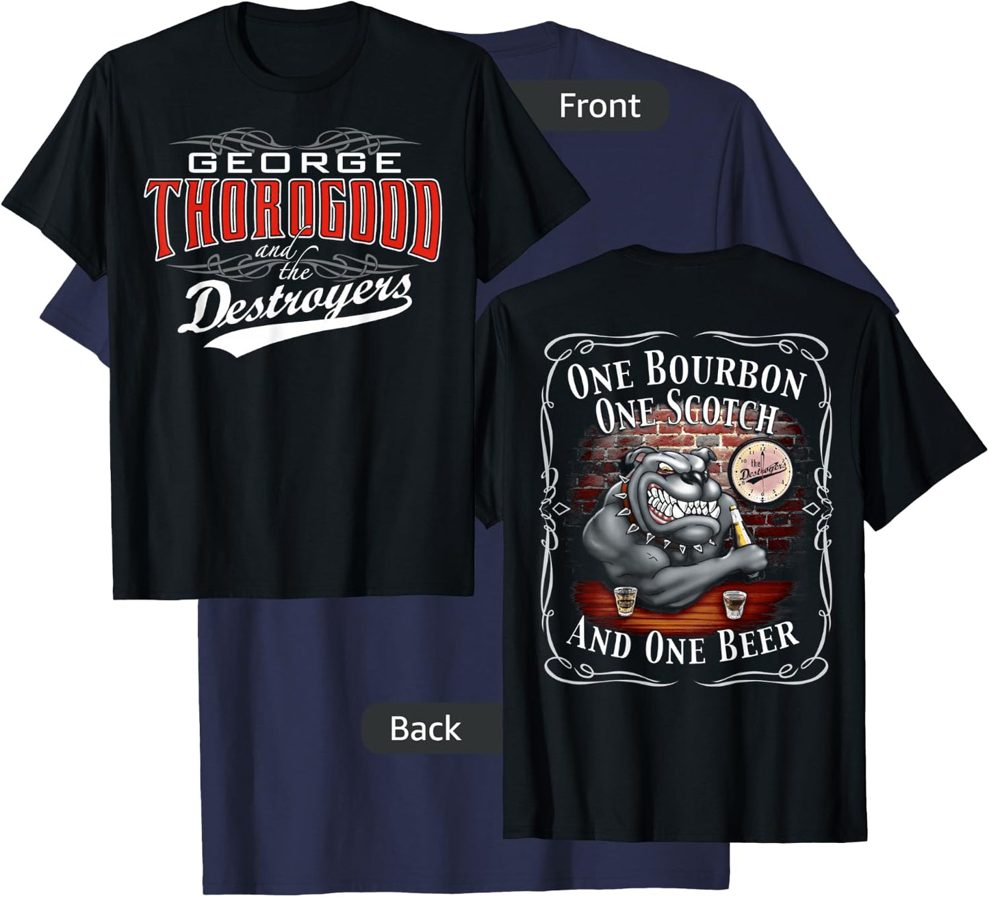 George Thorogood One Bourbon T-Shirt - T-Shirt | Navy
