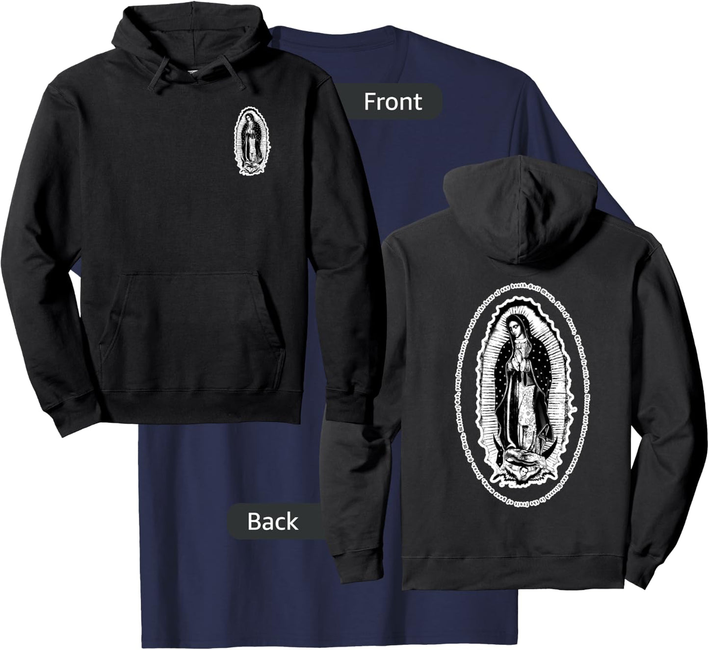 Hail Mary, Virgen de Guadalupe T-Shirt - T-Shirt | Navy