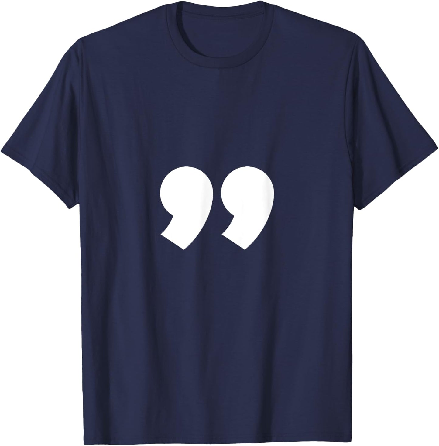Alphabet Punctuation Quotation Mark T-Shirt - T-Shirt | Navy