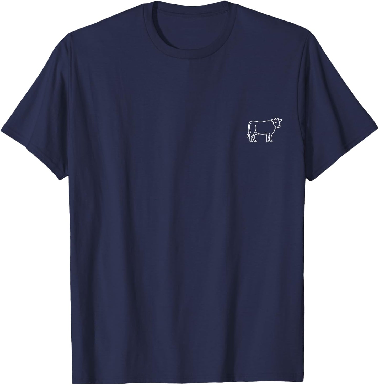 Cow Minimalism , black T-Shirt - T-Shirt | Navy