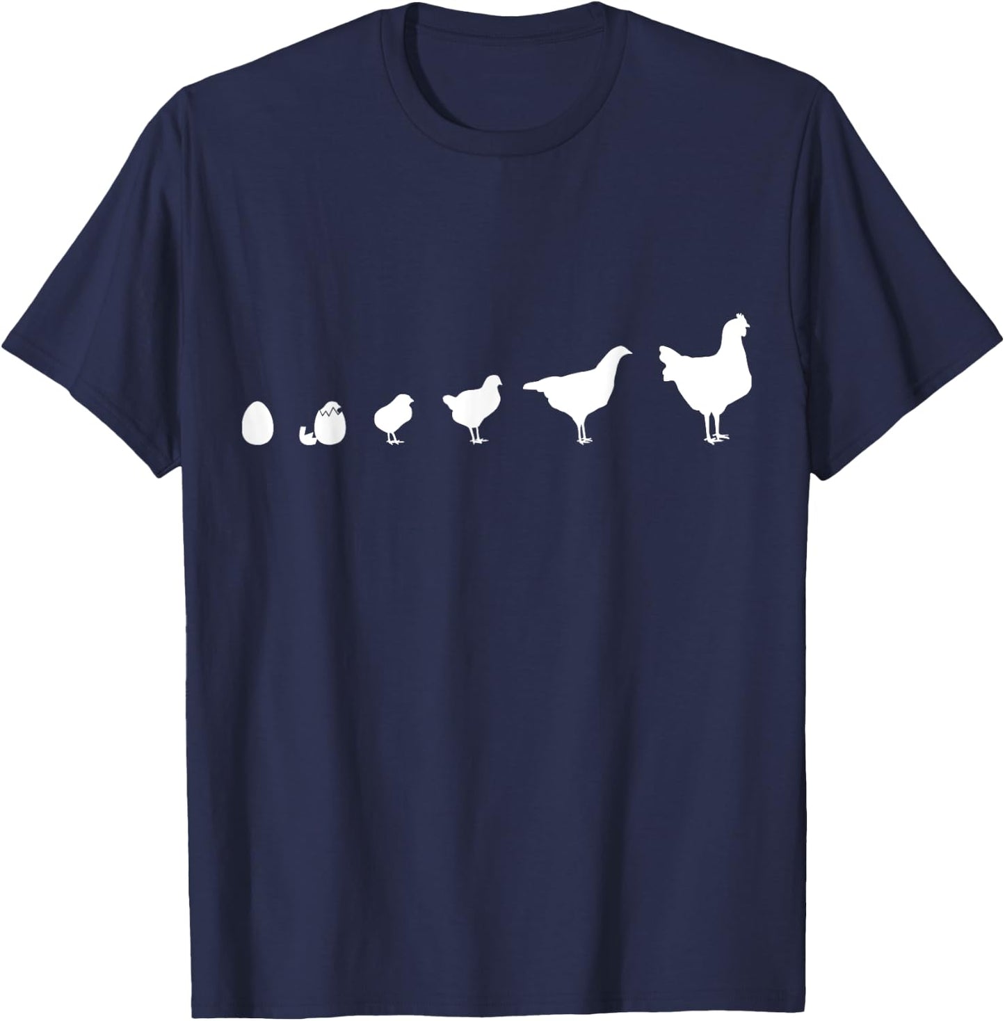 Chickens in a row T-Shirt - T-Shirt | Navy