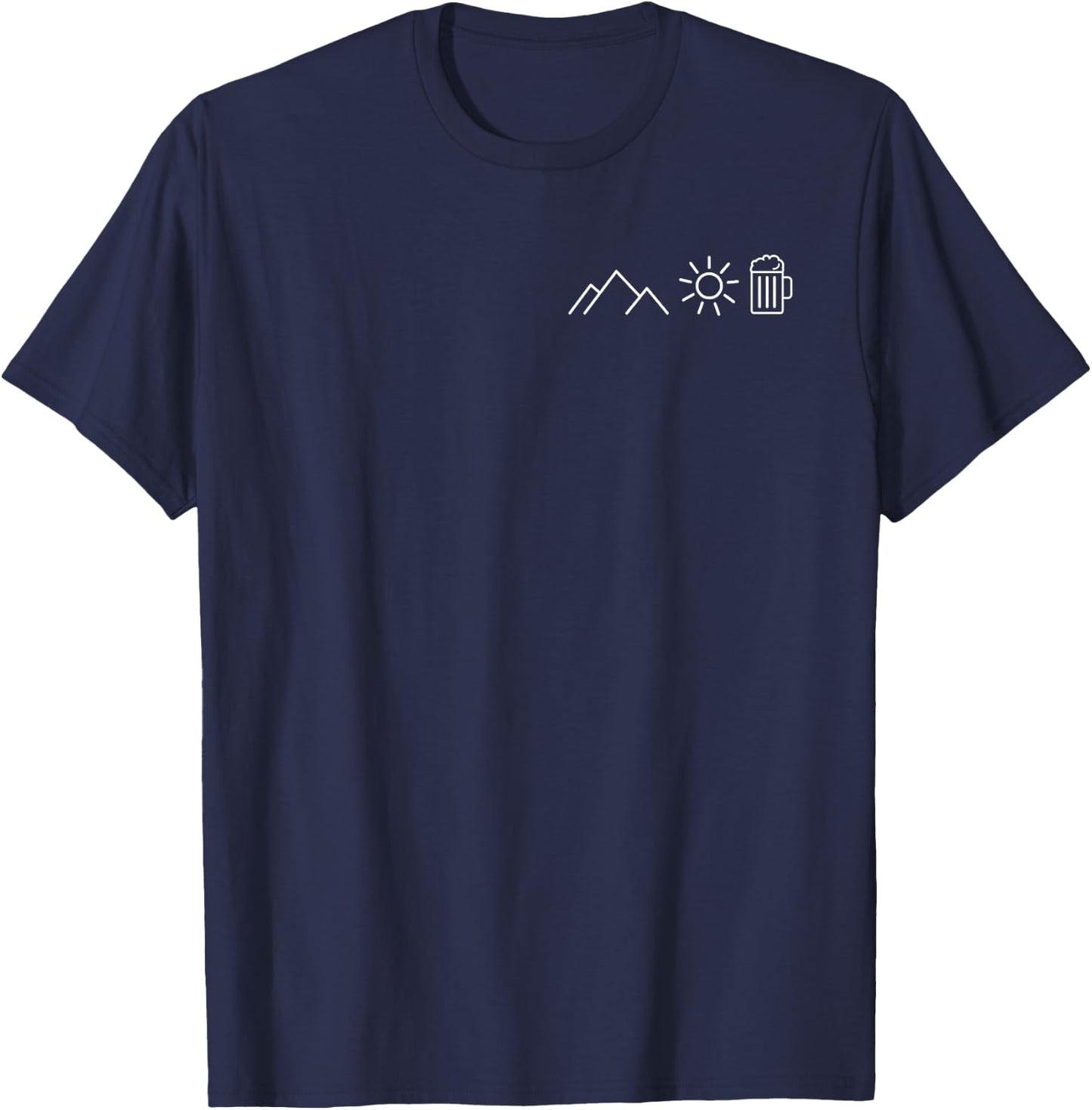 Mountain Sun Beer X Mountaineering Hiker Tasty Beer , black T-Shirt - T-Shirt | Navy
