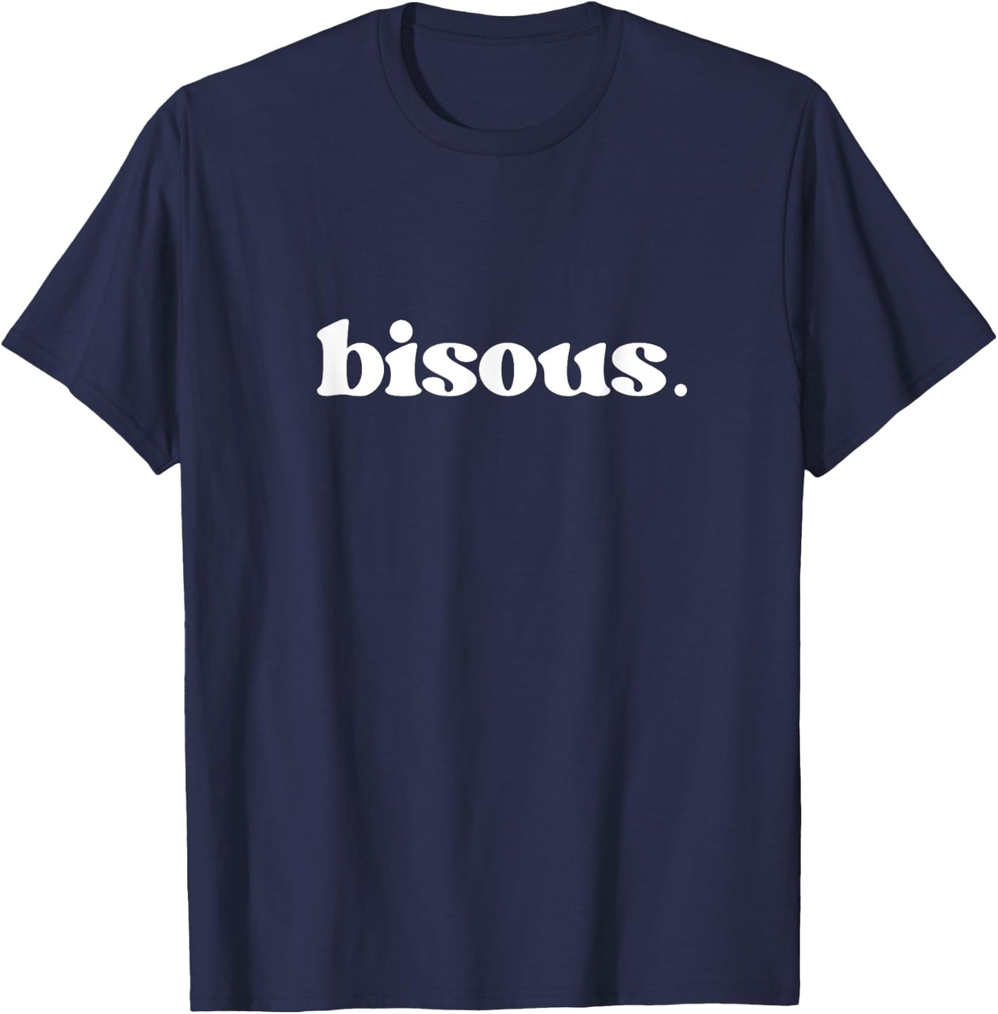 Bisous , black, s T-Shirt - T-Shirt | Navy